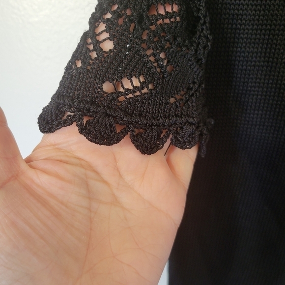 Free People Crochet Black Dress Size XS - Picture 10 of 12